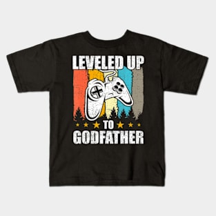 Leveled up to  Video Gamer Gaming Kids T-Shirt